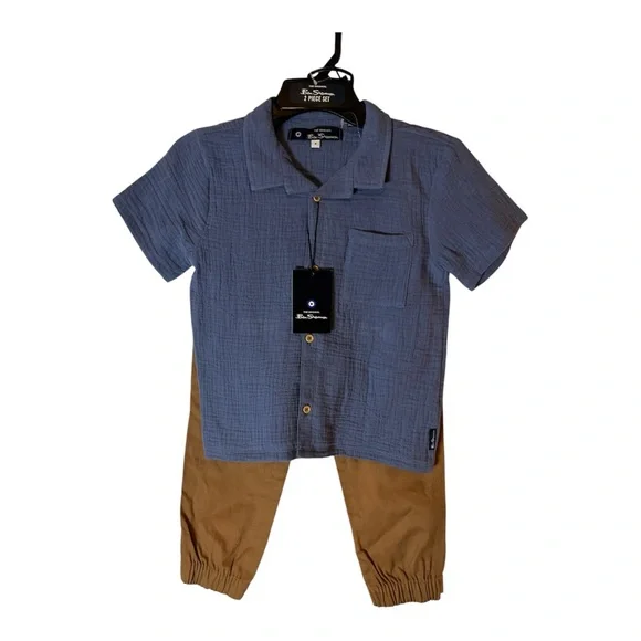 Ben Sherman 100% Cotton 2 Piece Boys Set, NWT, sz 4, Preppy - Picture 1 of 6